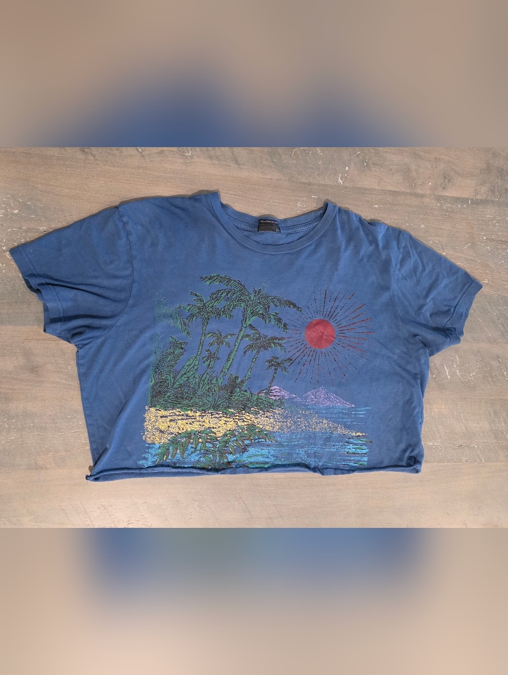MOTHER The Slouch Cut-Off T-Shirt "Beachside"